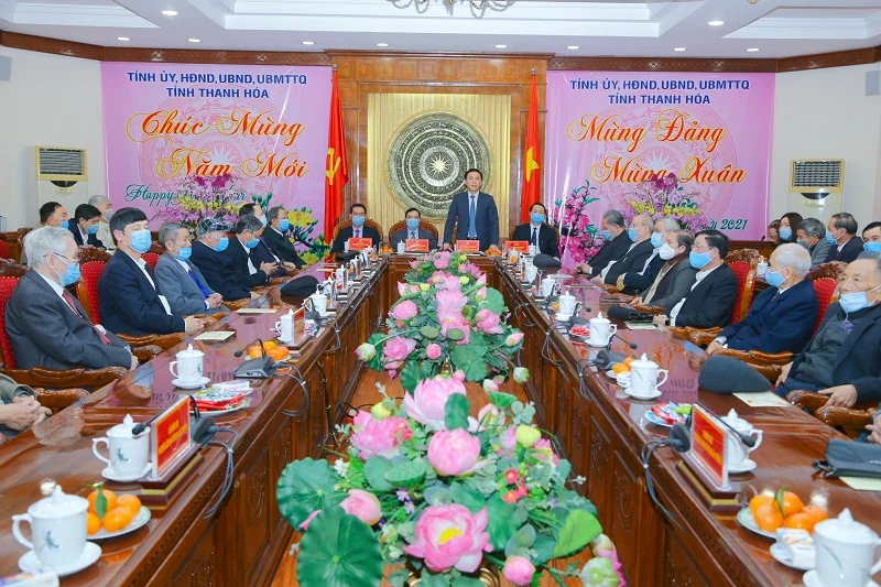 Gặp mặt các đồng chí nguyên lãnh đạo tỉnh, cán bộ lão thành cách mạng nhân dịp Tết Nguyên đán Tân Sửu 2021
