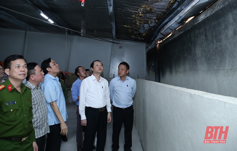 Chủ tịch UBND tỉnh Đỗ Minh Tuấn kiểm tra công tác khắc phục hoả hoạn tại Công ty TNHH IVORY