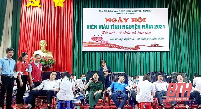 Huyện Hà Trung tổ chức ngày hội hiến máu tình nguyện năm 2021