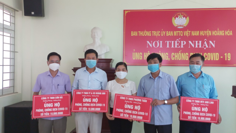 Doanh nghiệp huyện Hoằng Hóa ủng hộ 473 triệu đồng phòng, chống dịch COVID-19
