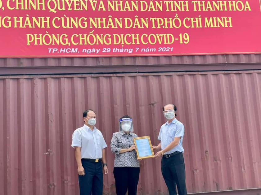 Tiếp nhận hơn 1.700 tấn lương thực, thực phẩm của tỉnh Thanh Hóa hỗ trợ nhân dân TP Hồ Chí Minh
