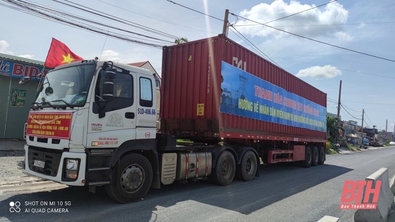 430 tấn nhu yếu phẩm tỉnh Thanh Hóa hỗ trợ (đợt 2) đã được chuyển đến người dân các tỉnh phía Nam