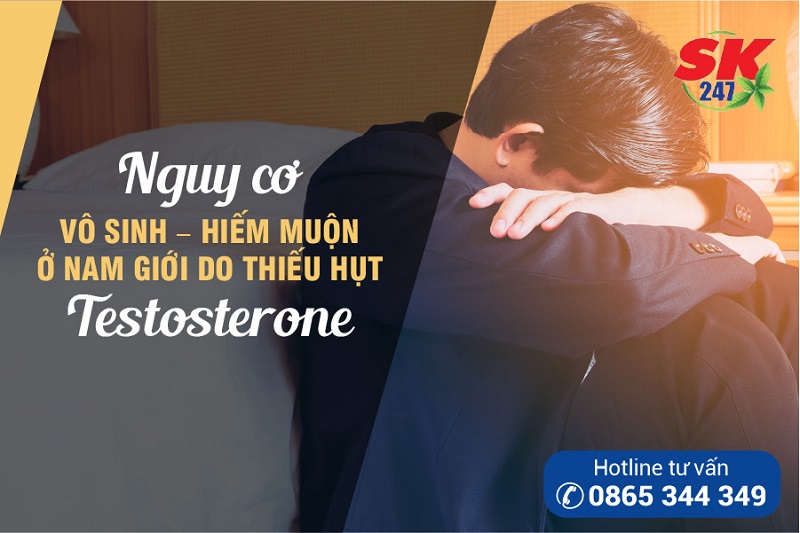 Nguy cơ vô sinh - hiếm muộn ở nam giới do thiếu hụt Testosterone