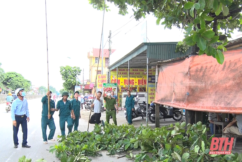 Thị xã Nghi Sơn ra quân giải tỏa hành lang an toàn giao thông đường bộ, đường sắt