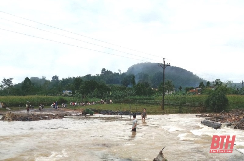 Xã Tân Thành (Thường Xuân) khẩn trương khắc phục sự cố, bảo đảm an toàn sau mưa lũ