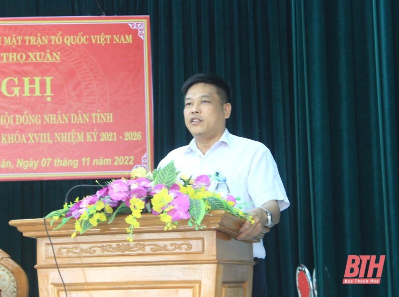 Đại biểu HĐND tỉnh tiếp xúc cử tri huyện Thọ Xuân