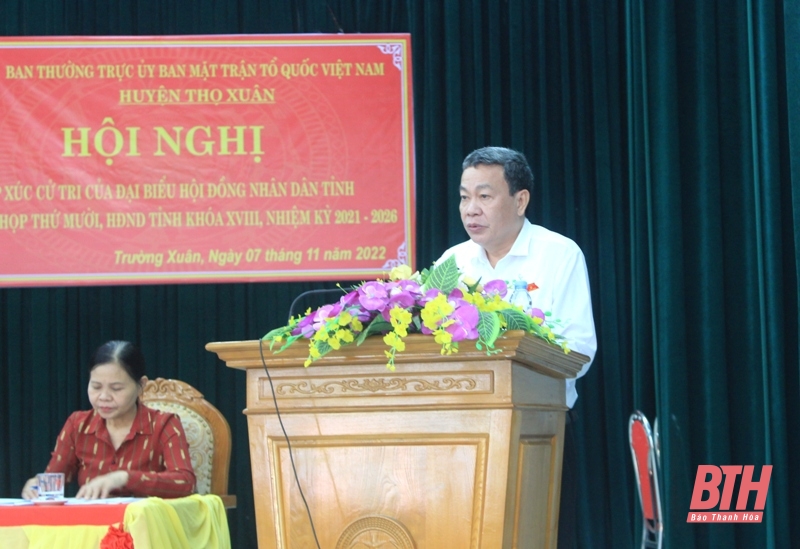 Đại biểu HĐND tỉnh tiếp xúc cử tri huyện Thọ Xuân