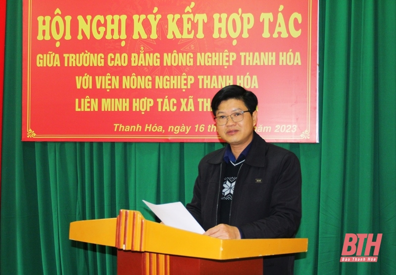 Ký kết hợp tác giữa Trường CĐ Nông nghiệp Thanh Hóa với Viện Nông nghiệp Thanh Hóa và Liên minh HTX tỉnh