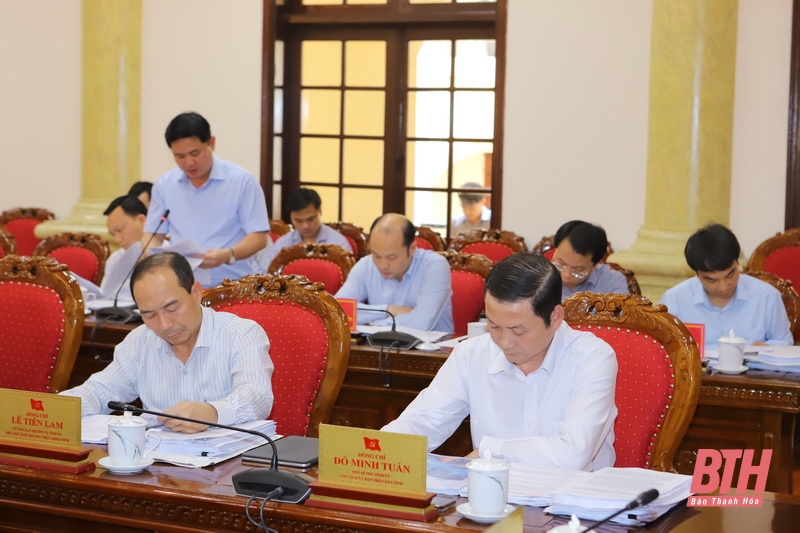 Ban Thường vụ Tỉnh ủy Thanh Hóa cho ý kiến vào các tờ trình của Ban Cán sự Đảng UBND tỉnh