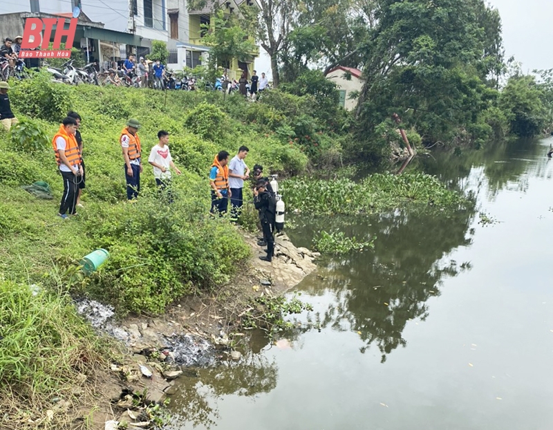 Tìm thấy thi thể nạn nhân bị đuối nước tại xã Quảng Thạch