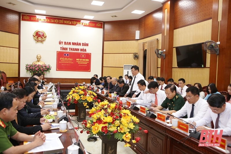 Đoàn cán bộ cấp cao Bộ Nội vụ nước CHDCND Lào thăm và làm việc tại tỉnh Thanh Hóa