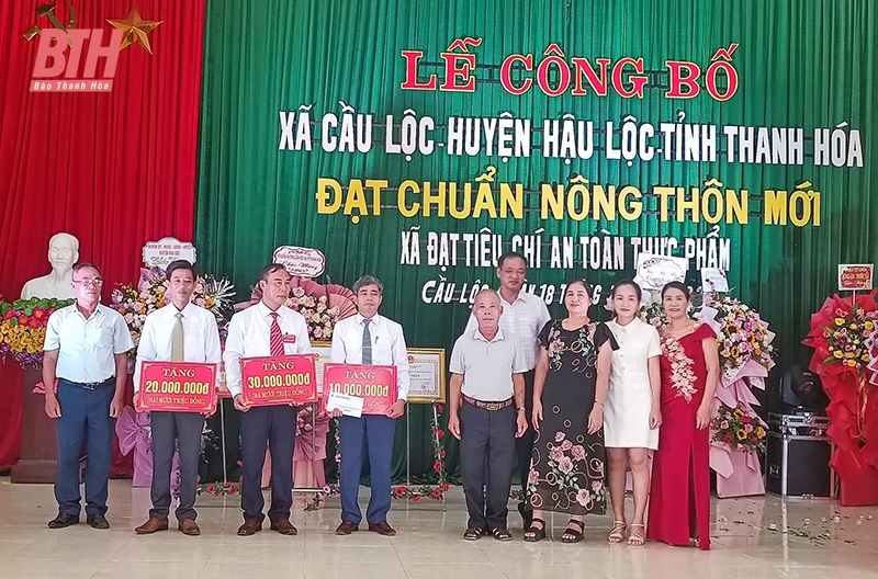 Xã Cầu Lộc đón bằng công nhận đạt chuẩn nông thôn mới