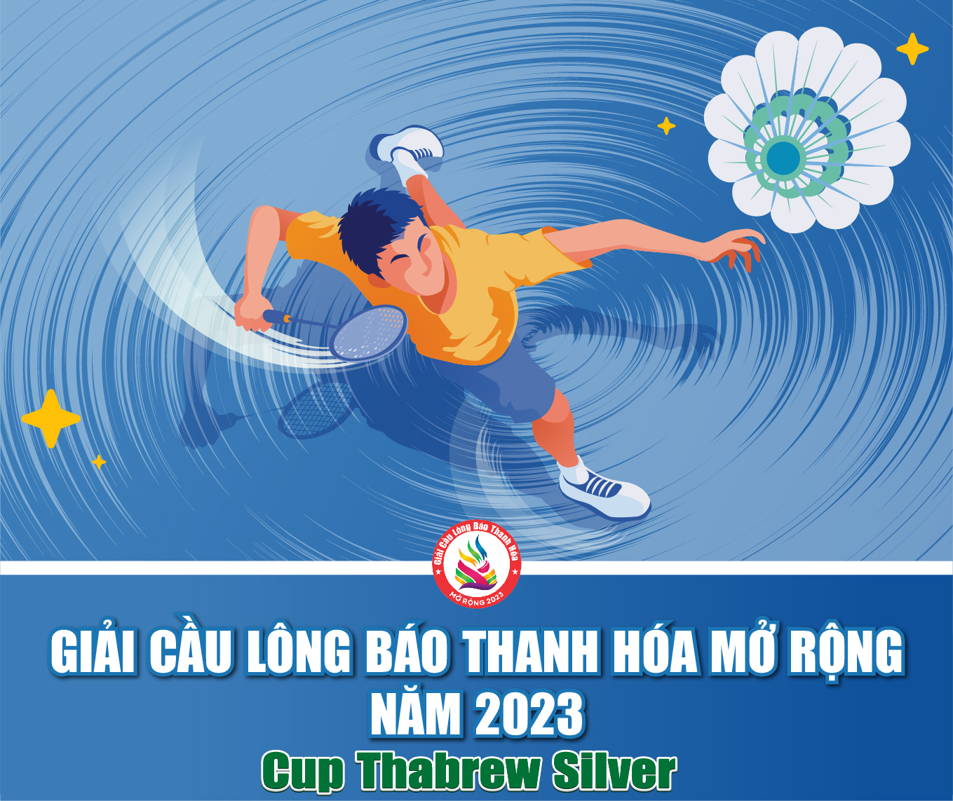 [Infographics] - Giải Cầu lông Báo Thanh Hoá mở rộng năm 2023 - Cúp THABREW SILVER