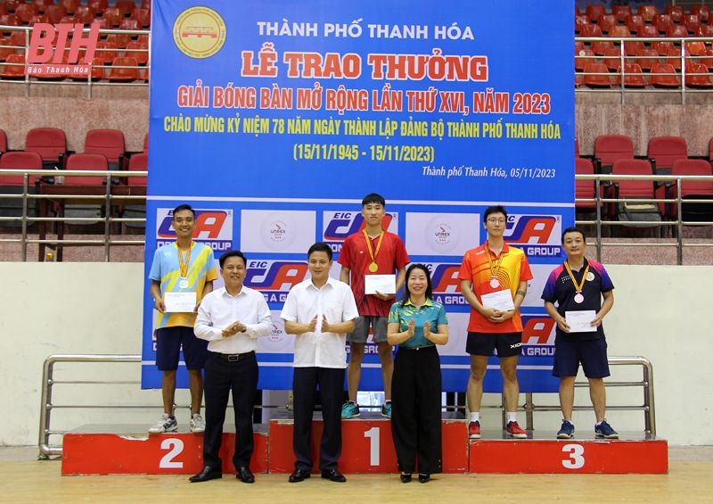 Giải bóng bàn TP Thanh Hoá mở rộng 2023 thành công tốt đẹp