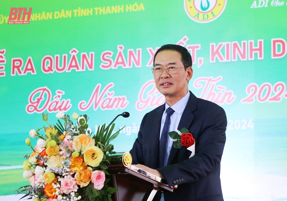 Phó Bí thư Tỉnh ủy Trịnh Tuấn Sinh dự lễ ra quân sản xuất đầu năm tại Công ty TNHH Hạt giống HANA