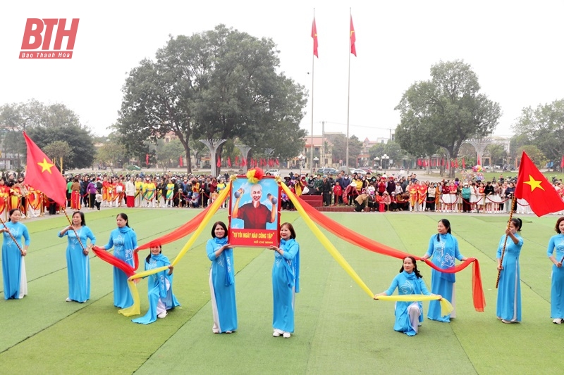 Hội viên phụ nữ thị xã Bỉm Sơn hào hứng tham gia hội thi dân vũ thể thao