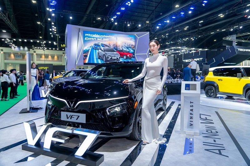Dàn xe điện VinFast gây ấn tượng tại Triển lãm Ô tô Quốc tế Bangkok 2024