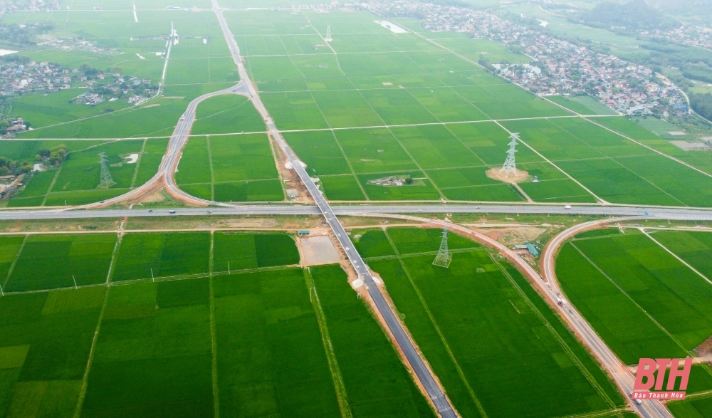 Hoàn thành các nút giao Thiệu Giang và Đồng Thắng với cao tốc Mai Sơn - Quốc lộ 45