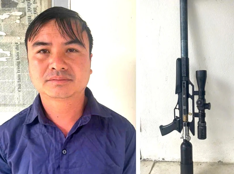 Tạm giữ đối tượng dùng súng hơi để săn bắn thú rừng