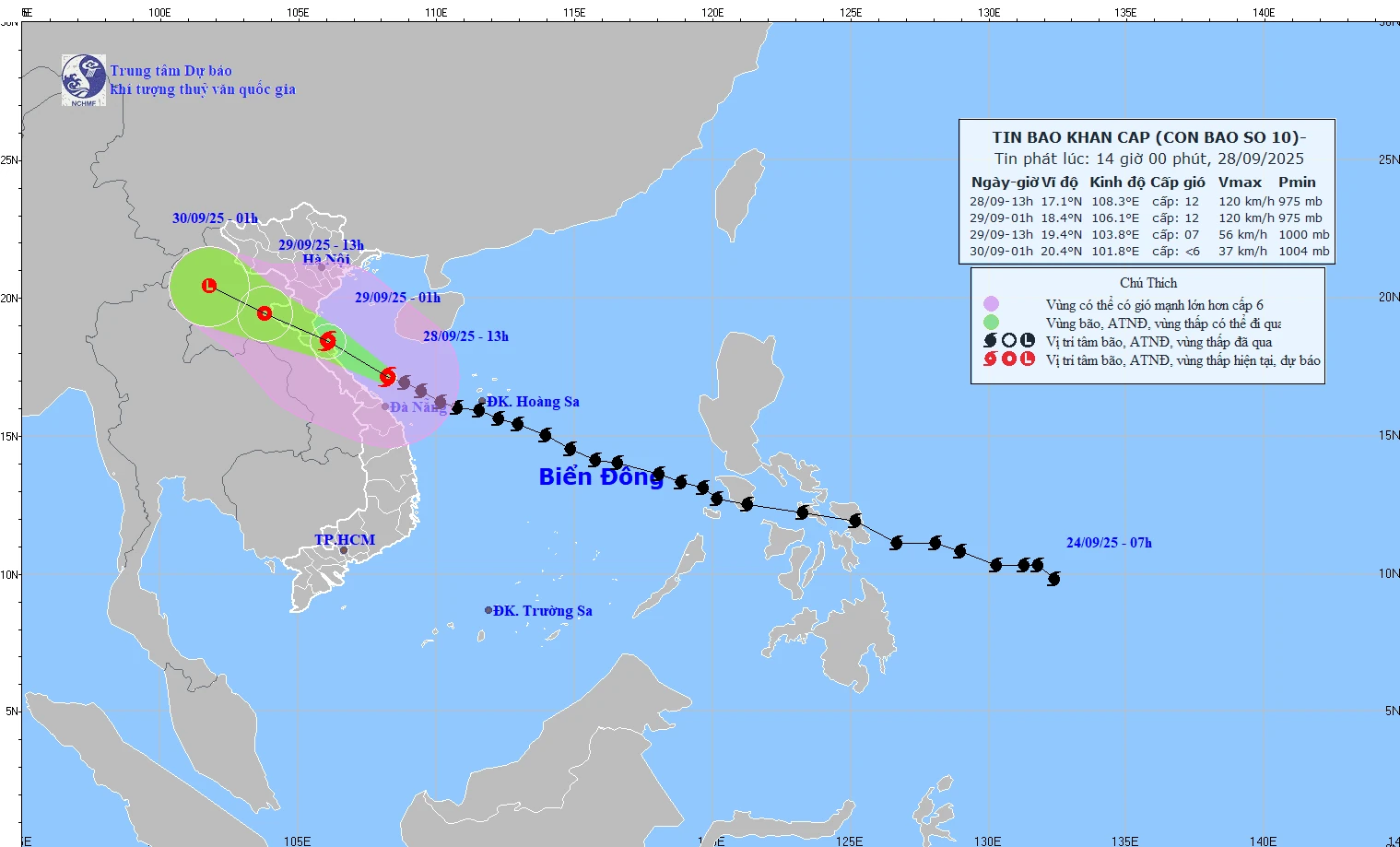Bão Bualoi áp sát đất liền, giật cấp 15