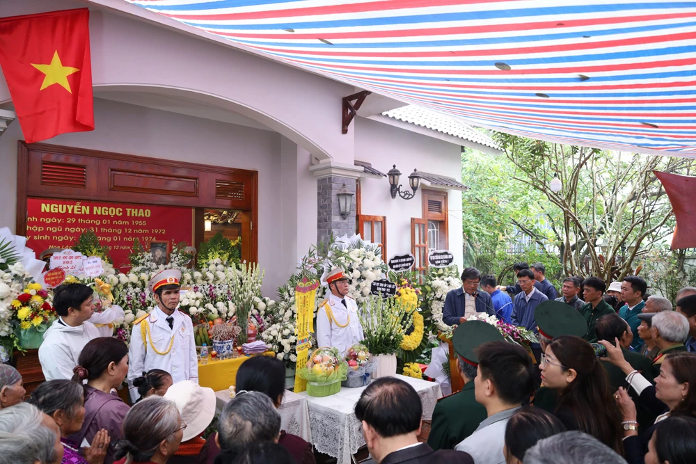 Hoa Lộc tổ chức tổ chức Lễ đón nhận và an táng hài cốt liệt sĩ Nguyễn Ngọc Thao