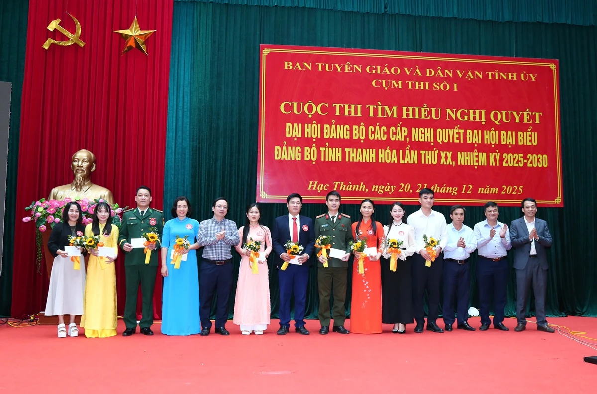 Tổng kết và trao giải Cuộc thi tìm hiểu Nghị quyết Đại hội Đảng bộ các cấp - Cụm thi số I