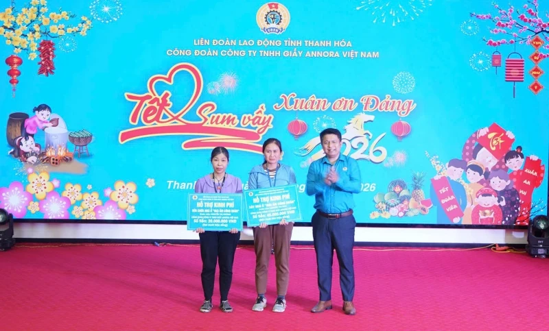 Chăm lo Tết cho đoàn viên, người lao động Công ty Giầy Annora Việt Nam