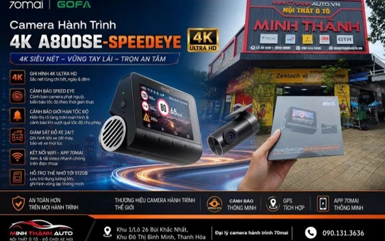 Minh Thành Auto ra mắt Camera 70Mai A210 và 70Mai A800SE SpeedEye