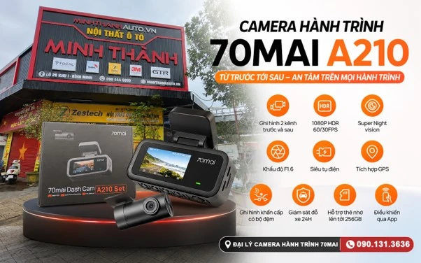 Minh Thành Auto ra mắt Camera 70Mai A210 và 70Mai A800SE SpeedEye