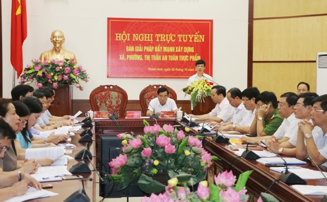 Hội nghị trực tuyến bàn giải pháp đẩy mạnh xây dựng xã, phường, thị trấn an toàn thực phẩm