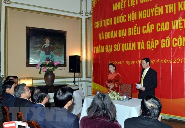 Chủ tịch Quốc hội gặp mặt cộng đồng người Việt Nam tại Vương quốc Bỉ