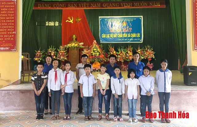 Ra mắt Câu lạc bộ hát chầu văn xã Châu Lộc, huyện Hậu Lộc