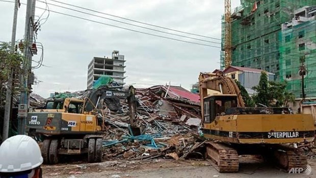 Sập tòa nhà 7 tầng ở Campuchia, có thể nhiều người bị vùi lấp