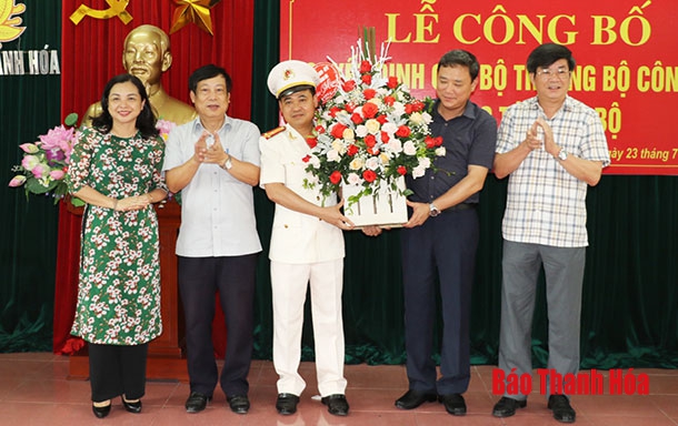 Công bố Quyết định bổ nhiệm trưởng Công an TP.Thanh Hóa