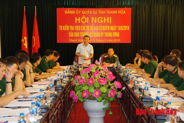 Đoàn công tác của Quân ủy Trung ương làm việc tại Đảng ủy Quân sự tỉnh