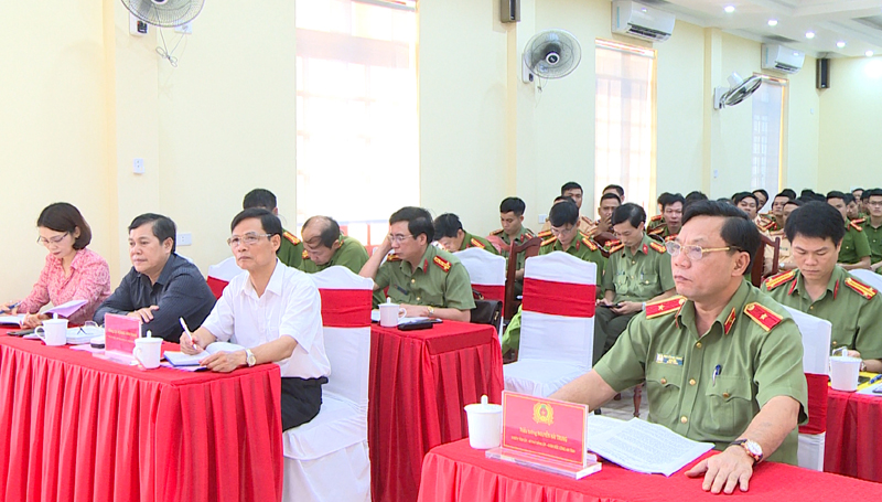 Thiếu tướng Nguyễn Hải Trung, Giám đốc Công an tỉnh kiểm tra công tác tại Công an huyện Thiệu Hóa