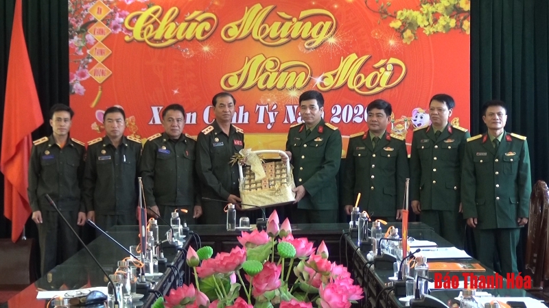 Bộ CHQS tỉnh Hủa Phăn (Lào) thăm và chúc Tết tại Bộ CHQS tỉnh Thanh Hóa