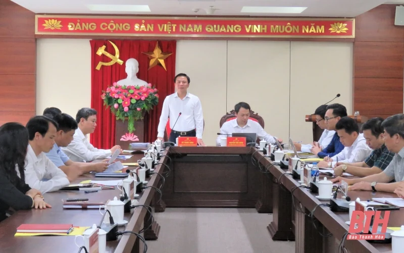 Đoàn công tác Bộ Thông tin và Truyền thông làm việc với Ban Thường vụ Thành uỷ TP Thanh Hoá