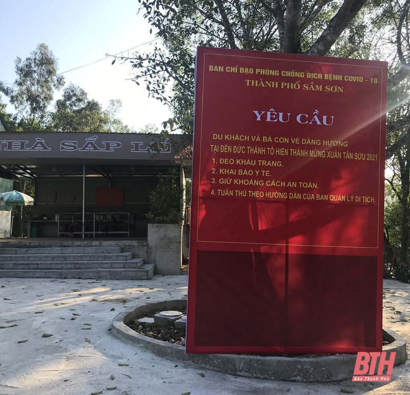 TP Sầm Sơn tăng cường công tác phòng chống dịch COVID-19 tại các điểm di tích phục vụ nhân dân đi lễ xuân Tân Sửu