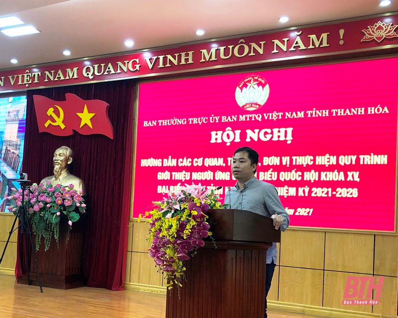 Hướng dẫn thực hiện quy trình giới thiệu người ứng cử ĐBQH khoá XV, đại biểu HĐND tỉnh khoá XVIII