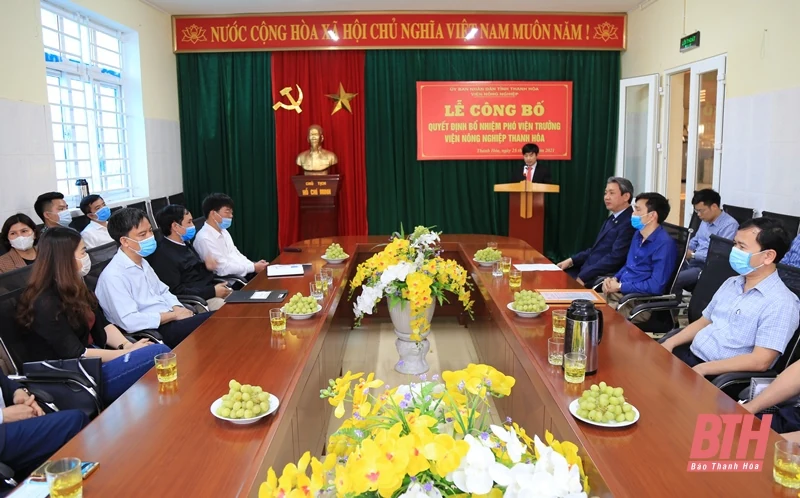 Công bố quyết định bổ nhiệm Phó Viện trưởng Viện Nông nghiệp Thanh Hóa