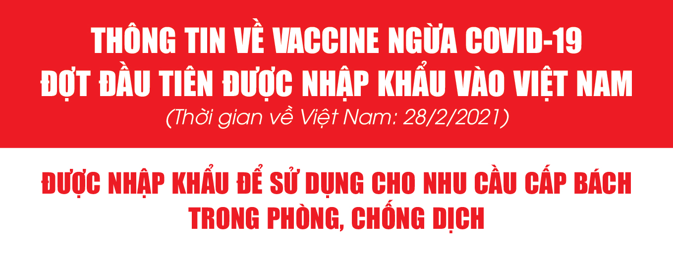 [Infographic] - Thông tin về vaccine ngừa COVID-19 đợt đầu được nhập khẩu vào Việt Nam