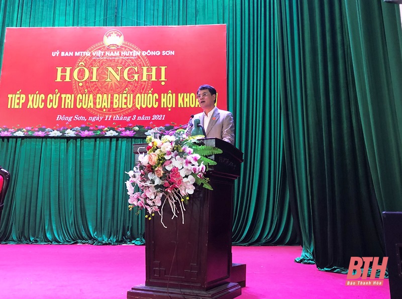 Đoàn đại biểu Quốc hội tỉnh Thanh Hóa tiếp xúc cử tri huyện Đông Sơn