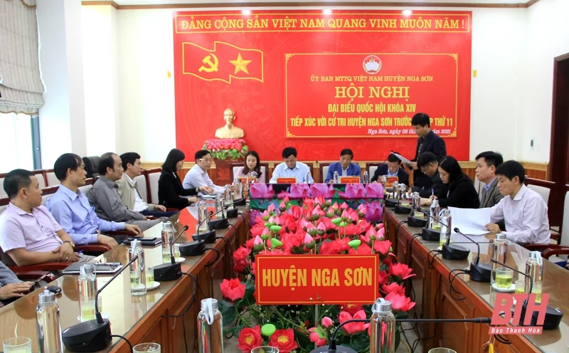 Đoàn đại biểu Quốc hội tỉnh Thanh Hóa tiếp xúc cử tri huyện Nga Sơn
