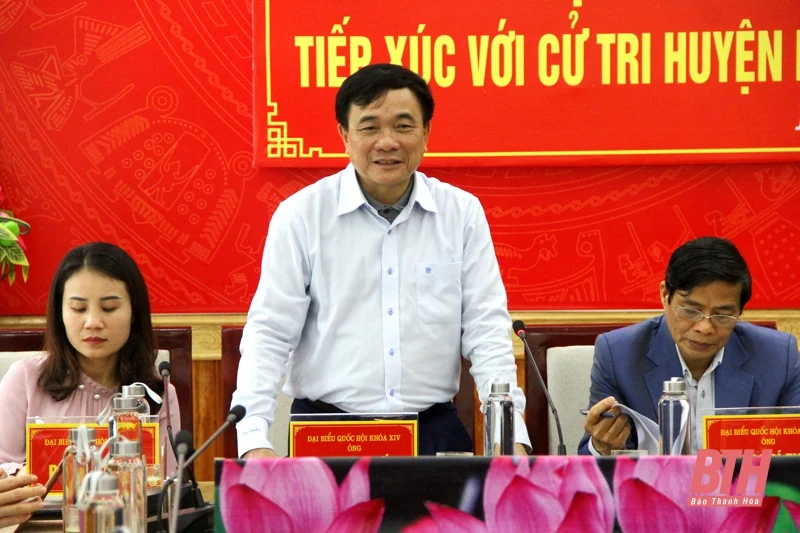 Đoàn đại biểu Quốc hội tỉnh Thanh Hóa tiếp xúc cử tri huyện Nga Sơn