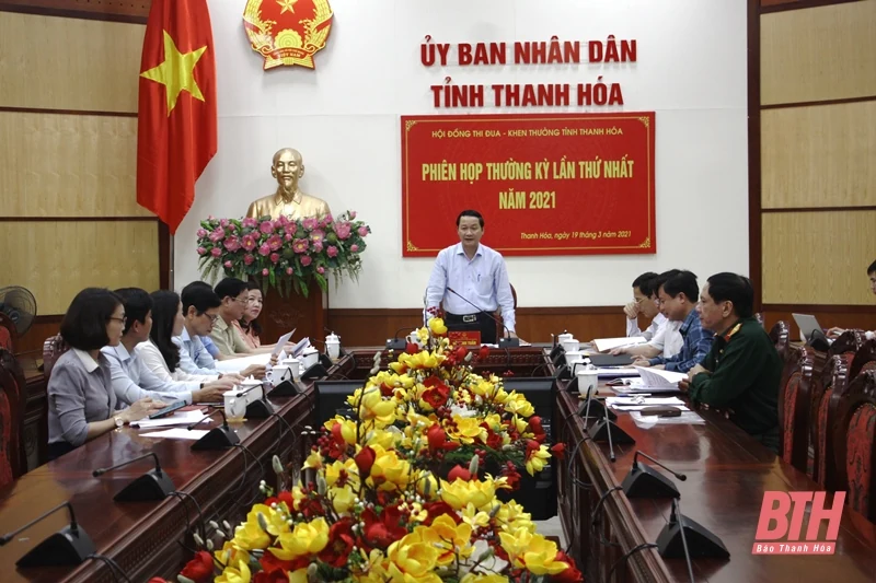 Hội đồng Thi đua - Khen thưởng tỉnh họp phiên thường kỳ lần thứ nhất năm 202 1