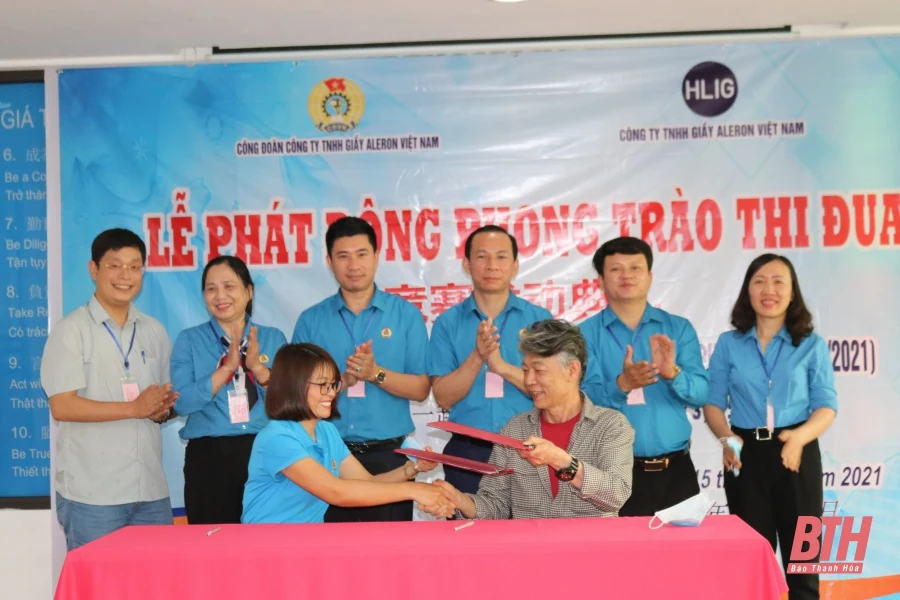 Công nhân, lao động Công ty TNHH Giầy Aleron Việt Nam chung sức, hiện thực hóa khát vọng xây dựng quê hương Thanh Hóa văn minh, thịnh vượng
