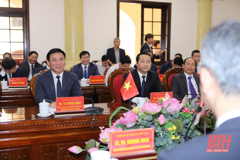 Ngài Yamada Takio, Đại sứ đặc mệnh toàn quyền Nhật Bản tại Việt Nam thăm và làm việc tại tỉnh Thanh Hóa