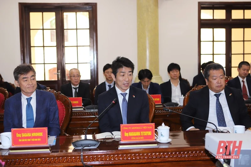 Ngài Yamada Takio, Đại sứ đặc mệnh toàn quyền Nhật Bản tại Việt Nam thăm và làm việc tại tỉnh Thanh Hóa