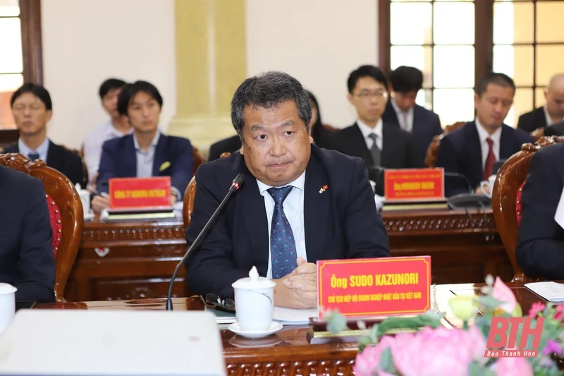 Ngài Yamada Takio, Đại sứ đặc mệnh toàn quyền Nhật Bản tại Việt Nam thăm và làm việc tại tỉnh Thanh Hóa